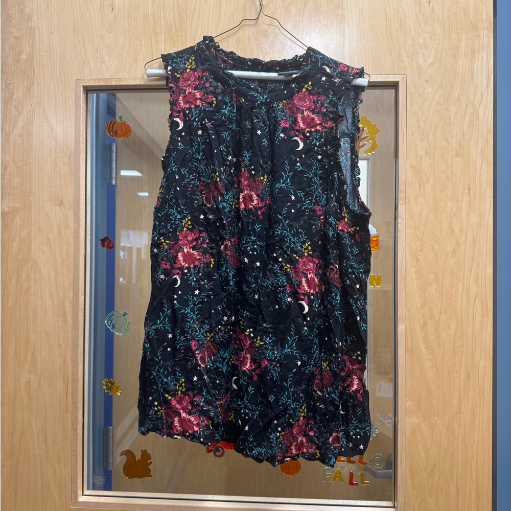 Torrid Black Floral Blouse